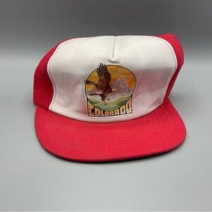 Vintage Colorado Snapback Hat Eagle & Rocky Mountains